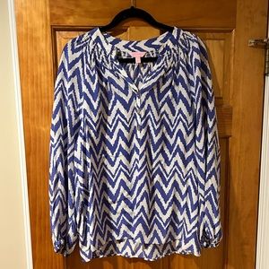 Lilly Pulitzer Chevron Long Sleeve Shirt